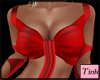red top with ribbon