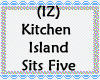 Kitchen Island Sits Five