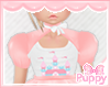 [Pup] Pink Shrug White B
