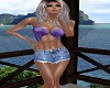 Liz Purple Bikini Top