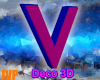 V deco 3D pink & blue