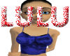 wierd blue top