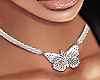 butterfly necklace silve