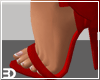Red Bow Back Open Heels