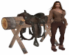 horse saddle stand