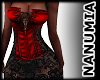 goth black&red lace dres