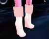Pink wedged boots