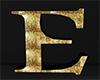 E Letter Black Gold