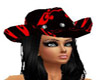 Black Red Cowgirl Hat
