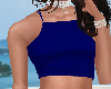 SS Royal-Blue Crop Top