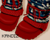 !!K Xmas Boots Maroon