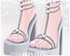 $K Diamond Silver Heels