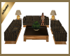 Black, Gold Sofa Set