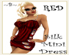 ~B~ Silk Mini Dress Red
