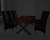 Blk & Red Dining Table