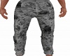 Gray Floral Trouser