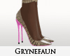 Croco pink heels nylons