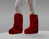 Labubu Red Fur Boots