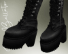 Emo leather boots