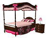 Pink n Brown Canopy Bed