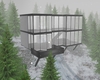 Glass house on the cliff