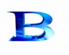 letra B azul