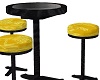 black w yellow acc table