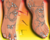 silver tatoo feet