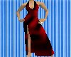 red n black evening gown