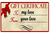 Gift certificate sticker