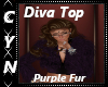 Diva Top Purple Fur