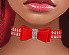 Red bow necklaces