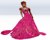 Embossed Cerise Gown