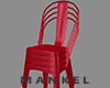 Metal Chair Stacked Red