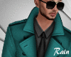 Teal Trench Coat