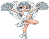 Cheering Angel Sticker