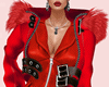 Wolf Red Leather Jacket