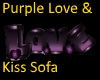 Purple Love & Kiss Sofa