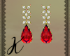 Ivy Earrings Red Gold