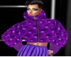 purple crop coat