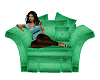 Green Satin Chair