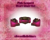 Pink Leopard Heart Chair
