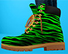 Green Stripe Work Boots (F)
