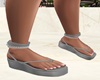 Grey Wedge Sandals