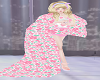 White Teddy Pink Blanket