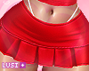 ♥ Red Pleated Skirt