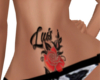 Luis Rose Stomach Tattoo