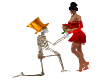 Halloween scheleton love