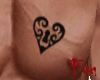 FUN Heart chest tattoo M