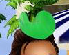 green dainty hat